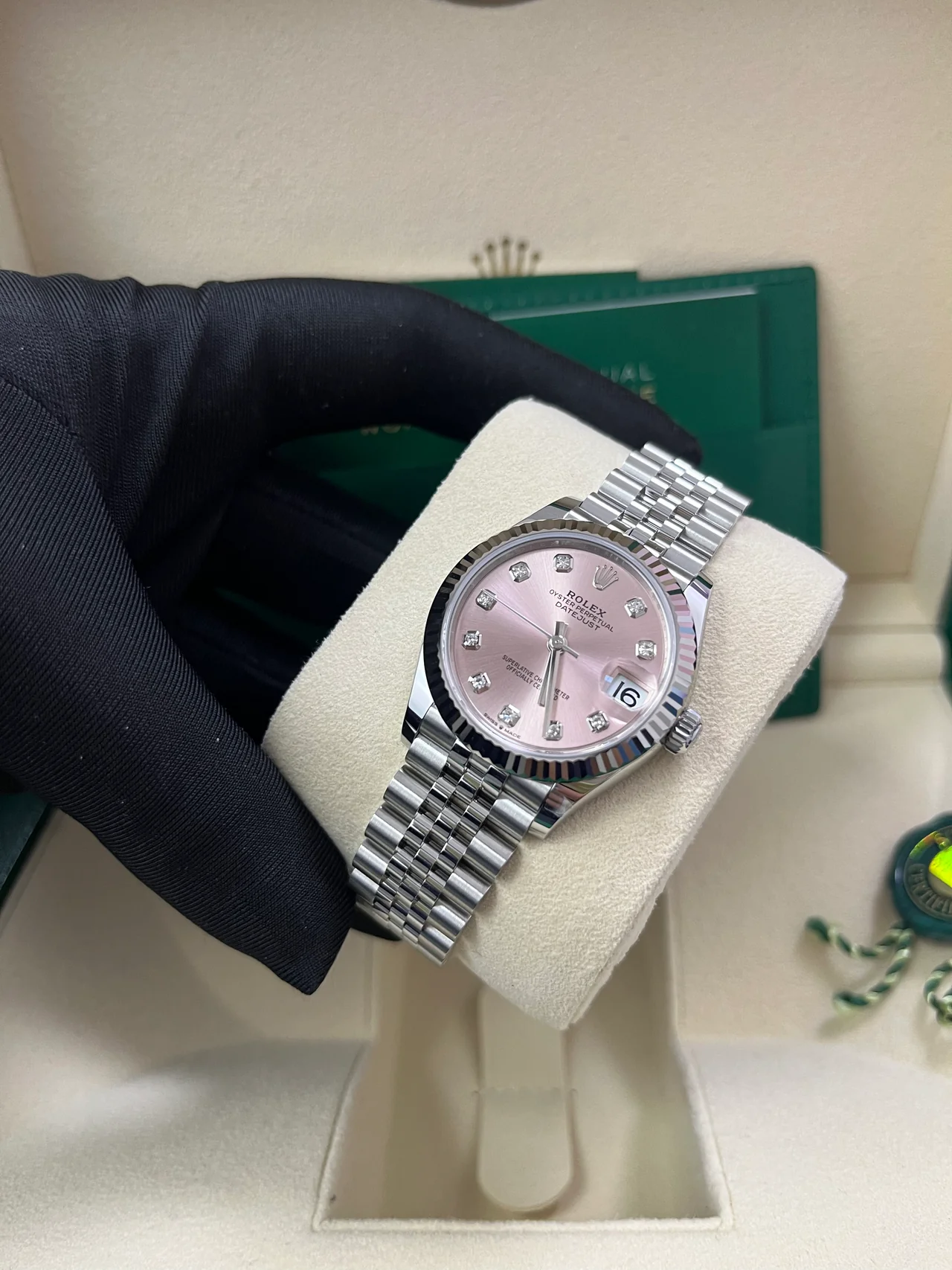 RLX Lady-Datejust 28mm 279174 Pink Diamond Dial Oyster Bracelet