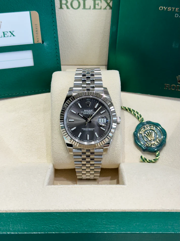 RLX  Datejust 41mm 126334 Dark Rhodium Index Jubilee Stainless Steel