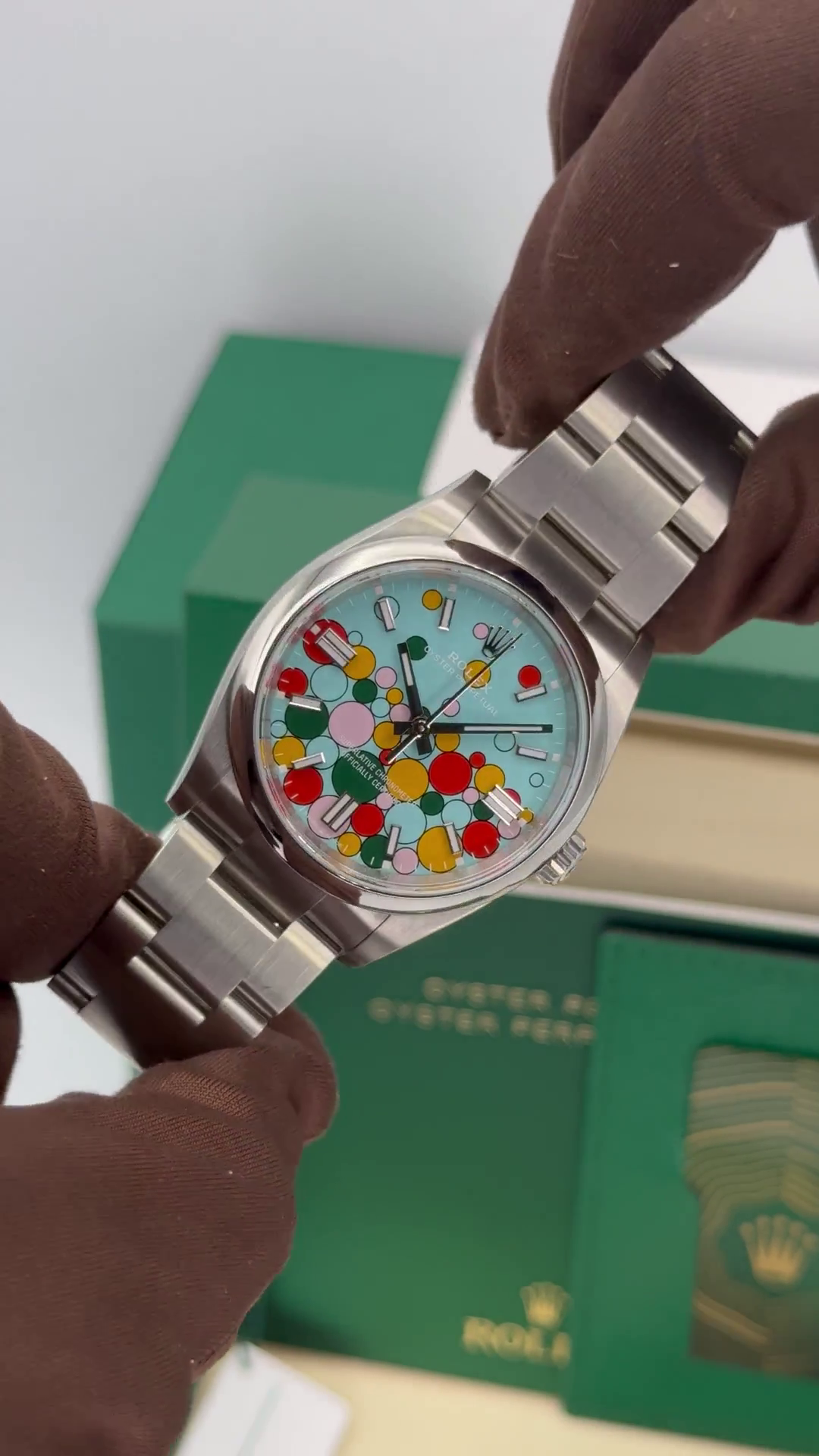 RLX Oyster Perpetual 36mm 126000-0009 Turquoise Celebration Dial Oyster Bracelet