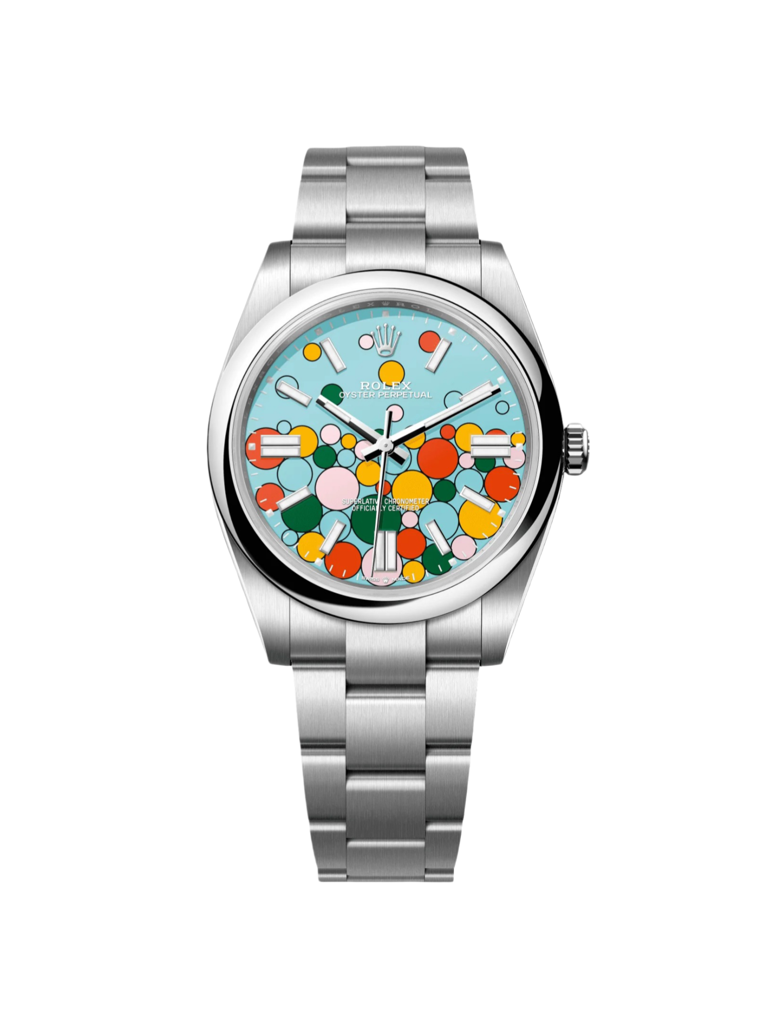 RLX 124300-0008 Oyster Perpetual 41mm Turquoise blue Celebration Dial