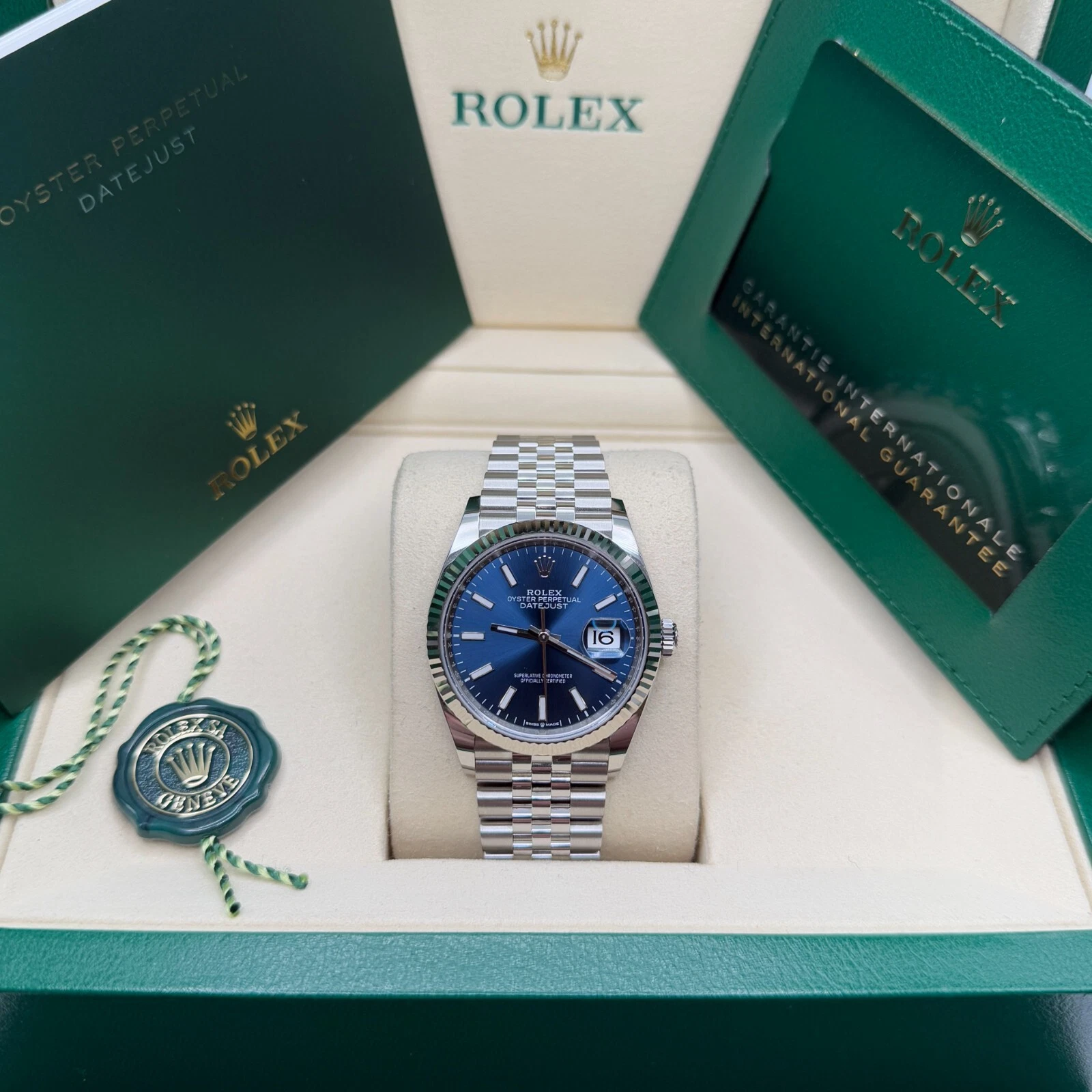 RLX  Datejust 36mm 126234 Blue Index Dial 36mm Oyster Stainless Steel