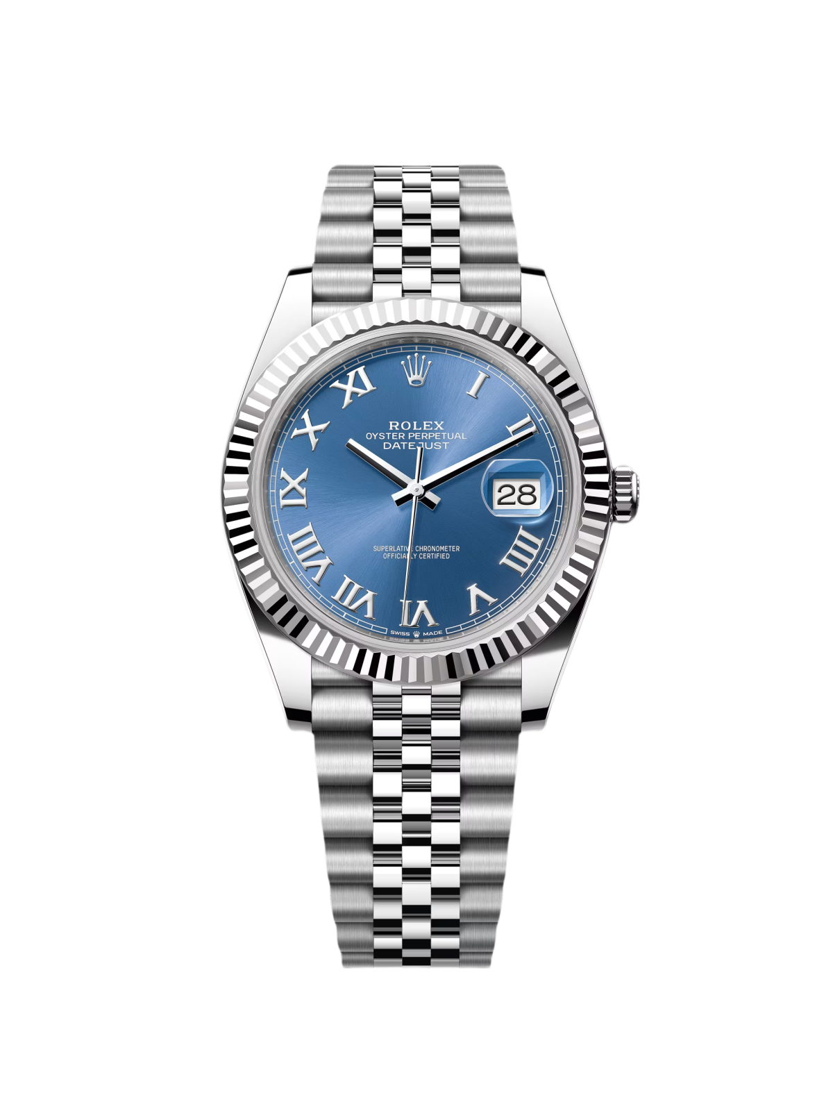 RLX  Datejust 41mm 126334 Blue Roman Oyster Stainless Steel Men’s Watch