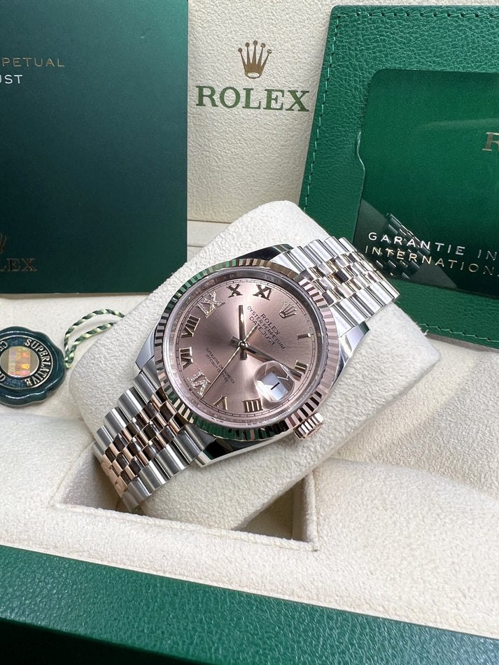 RLX  Datejust 36mm 126231 Rose Dial Oyster Bracelet