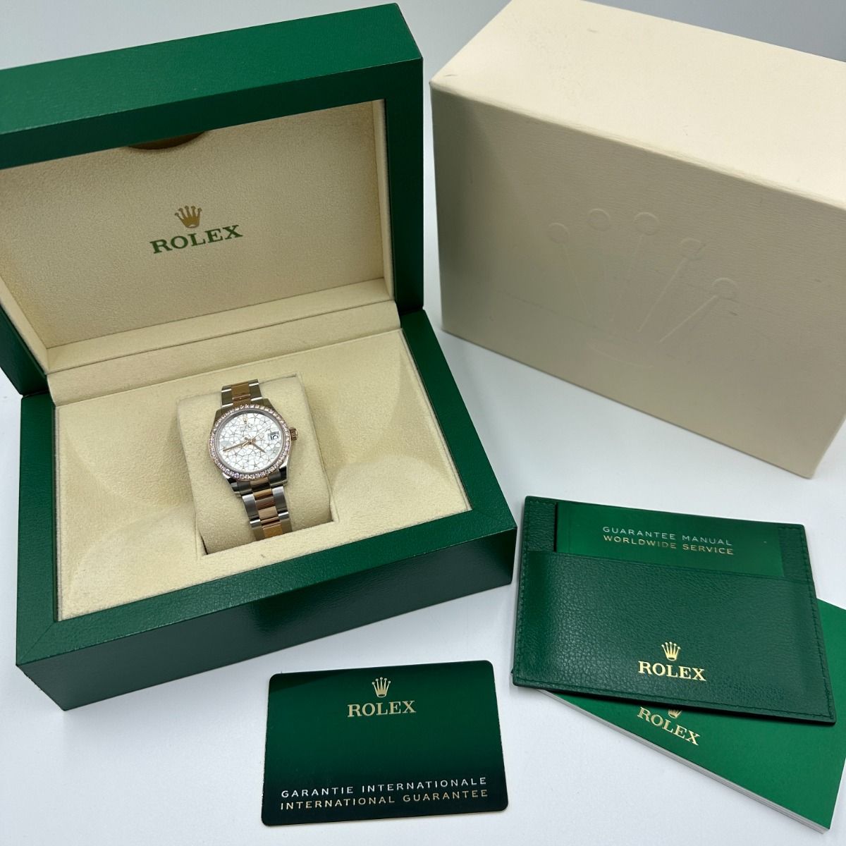 RLX Datejust m278381-0031/0032 Silver Floral Motif Diamond Dial Diamond-Set Bezel 31mm