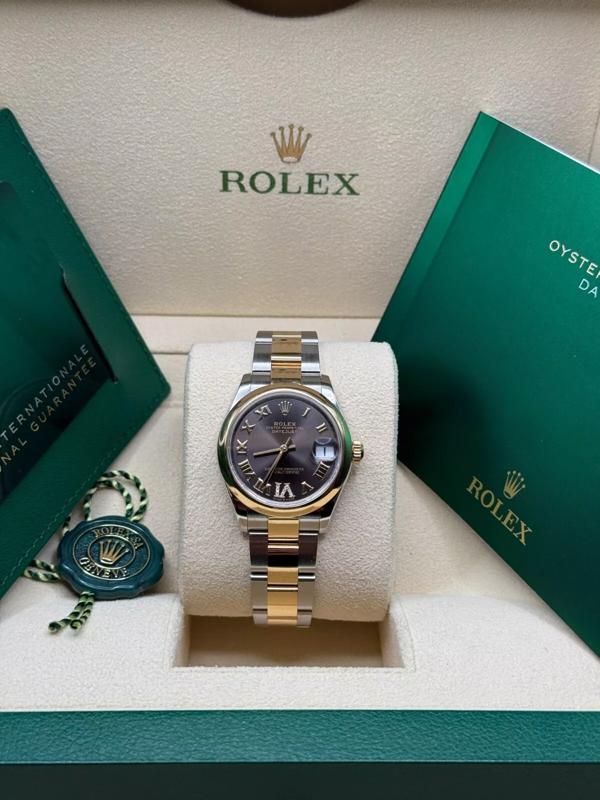 RLX Datejust m278243-0013/0014  31mm Dark Grey Dial Yellow Rolesor Oyster Watch