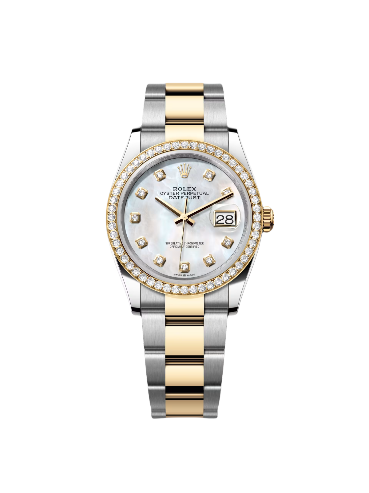RLX  Datejust 36mm 126283 White Mother-of-Pearl Dial Jubilee Bracelet Watch