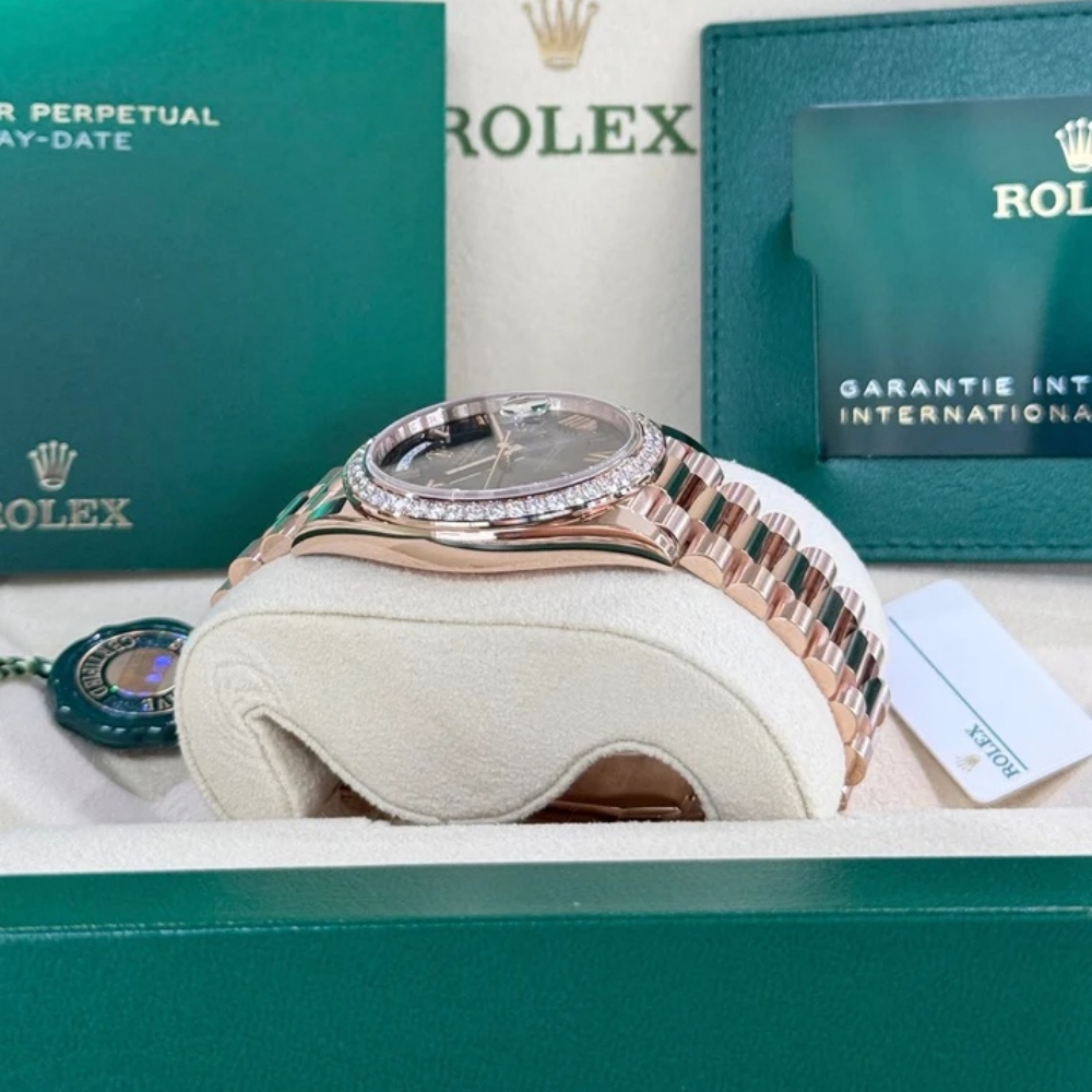 RLX  Day-Date 40mm Slate Ombré Dial and Diamond Bezel 228345rbr-0025