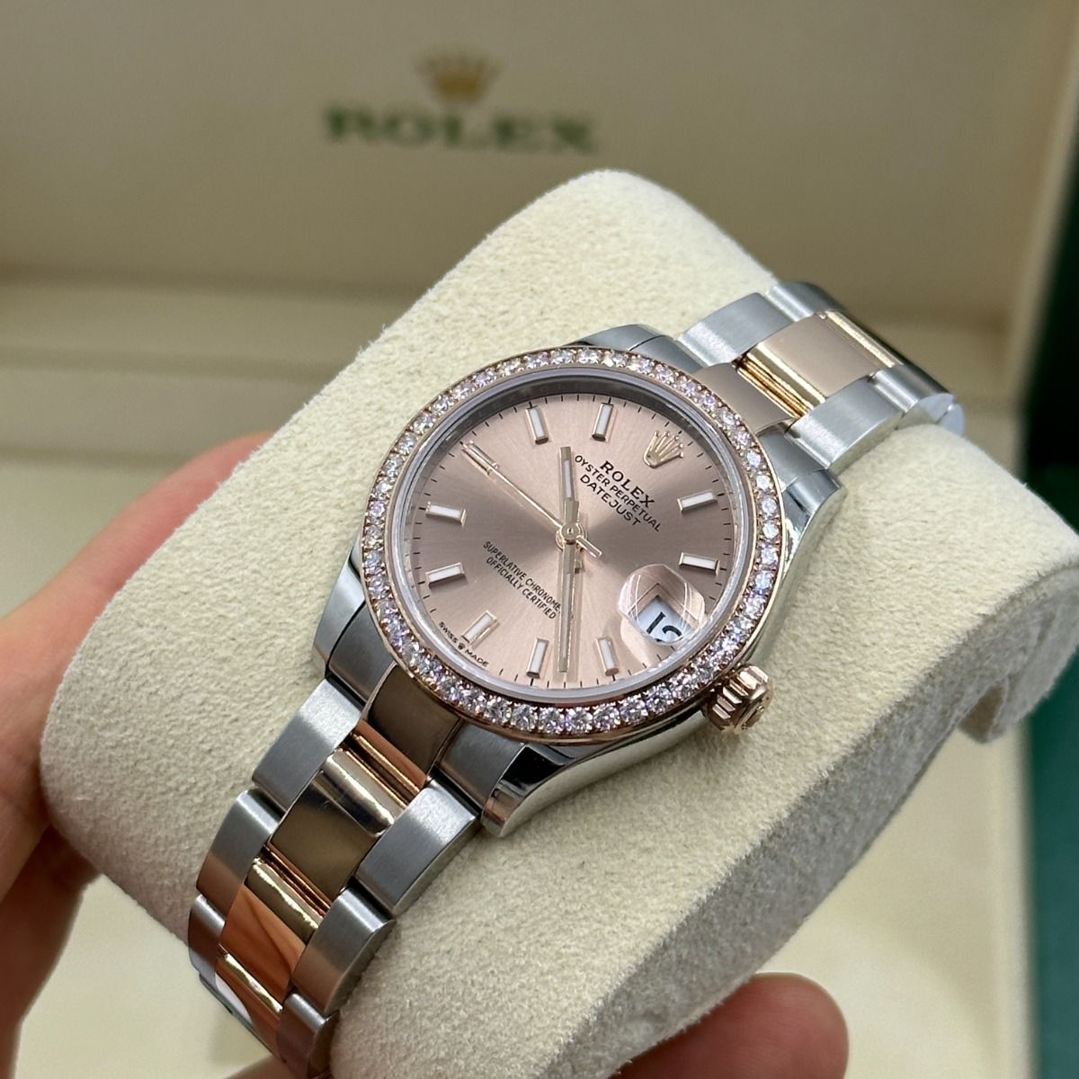 RLX Datejust m278381-0009/0010 Rose Dial Diamond-Set Bezel 31mm