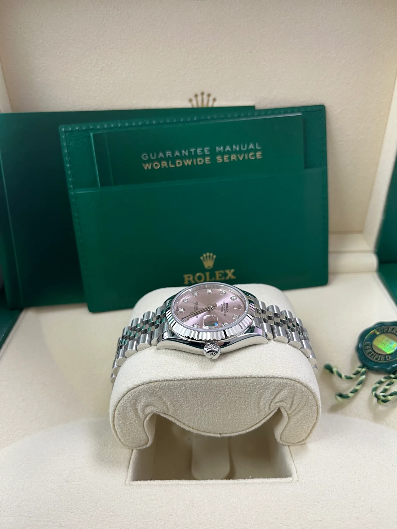 RLX Lady-Datejust 28mm 279174 Pink Diamond Dial Oyster Bracelet