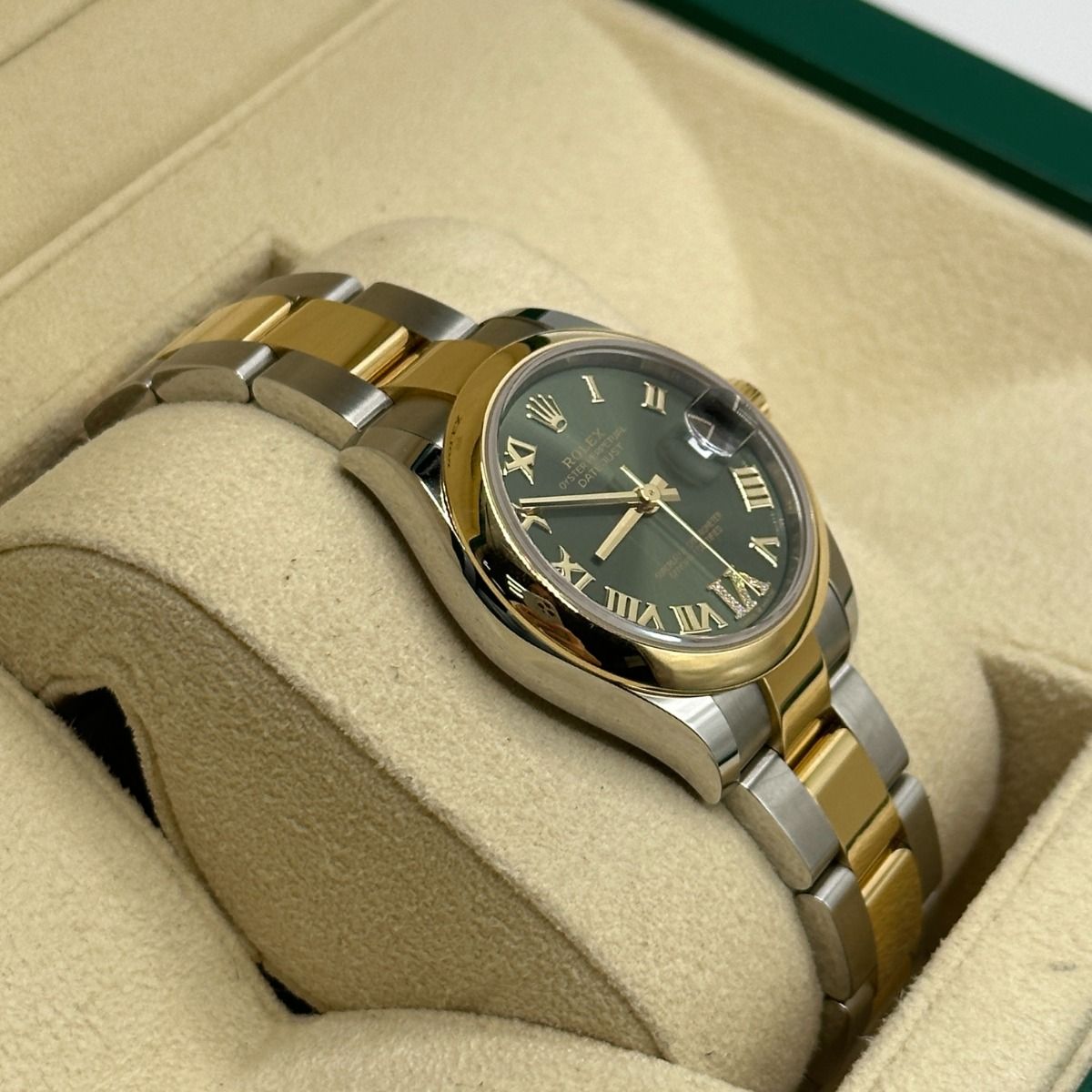 RLX Datejust m278243-0015/0016 31mm Olive Green Dial Yellow Rolesor Oyster Watch