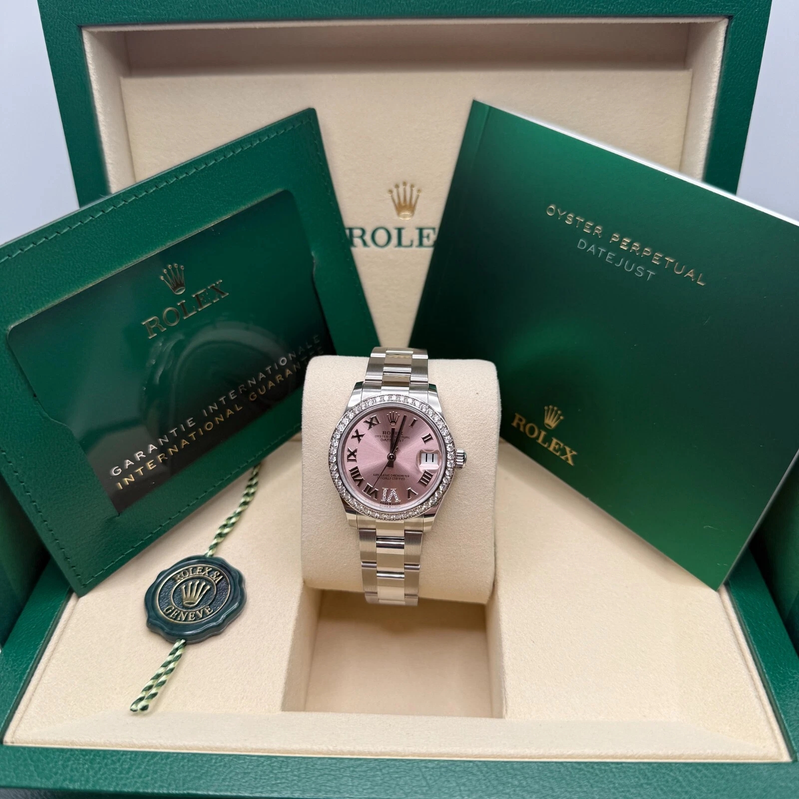 RLX Datejust m278384RBR-0027/0028 Pink 31mm Dial Oyster Watch