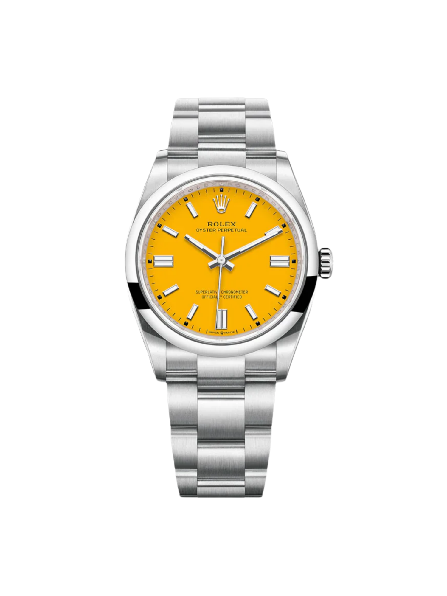 RLX Oyster Perpetual 36mm 126000-0004 Yellow Dial Stainless Steel Oyster Bracelet