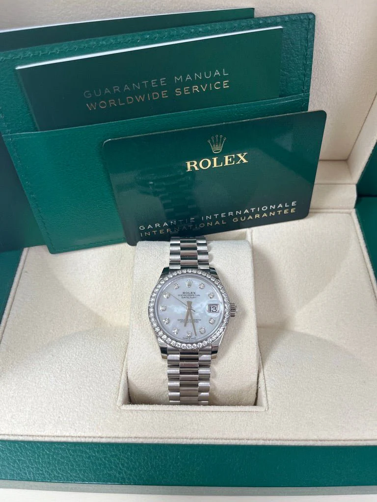 RLX Datejust m278289RBR-0005 31mm Datejust Diamond Bezel MOP Dial