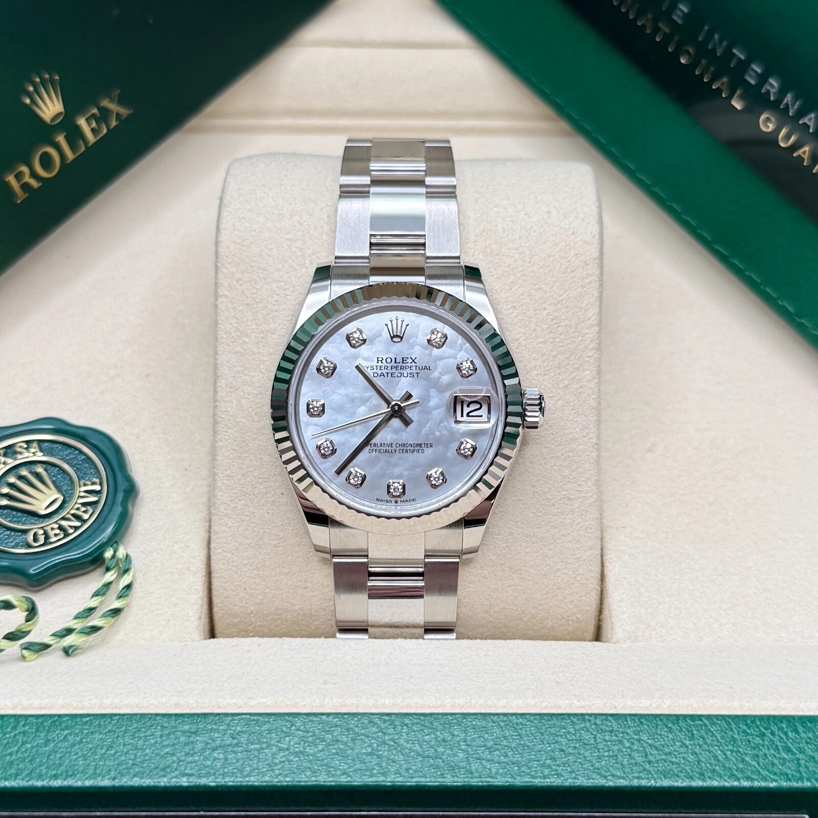 RLX Datejust m278384RBR-0007/0008 Mother-of-Pearl 31mm Dial Oyster Watch