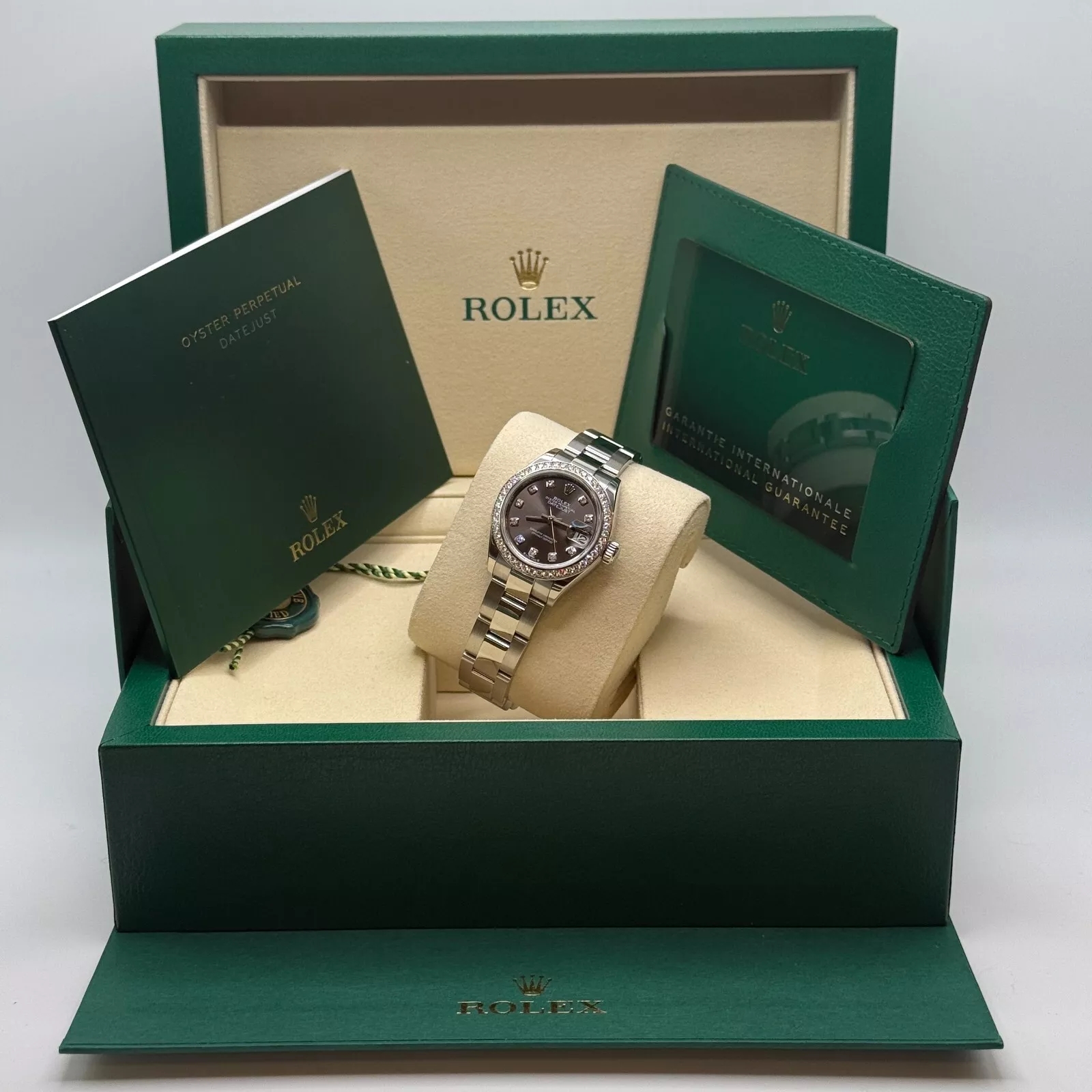 RLX Lady-Datejust 28mm 279384RBR Dark Gray set with Diamonds