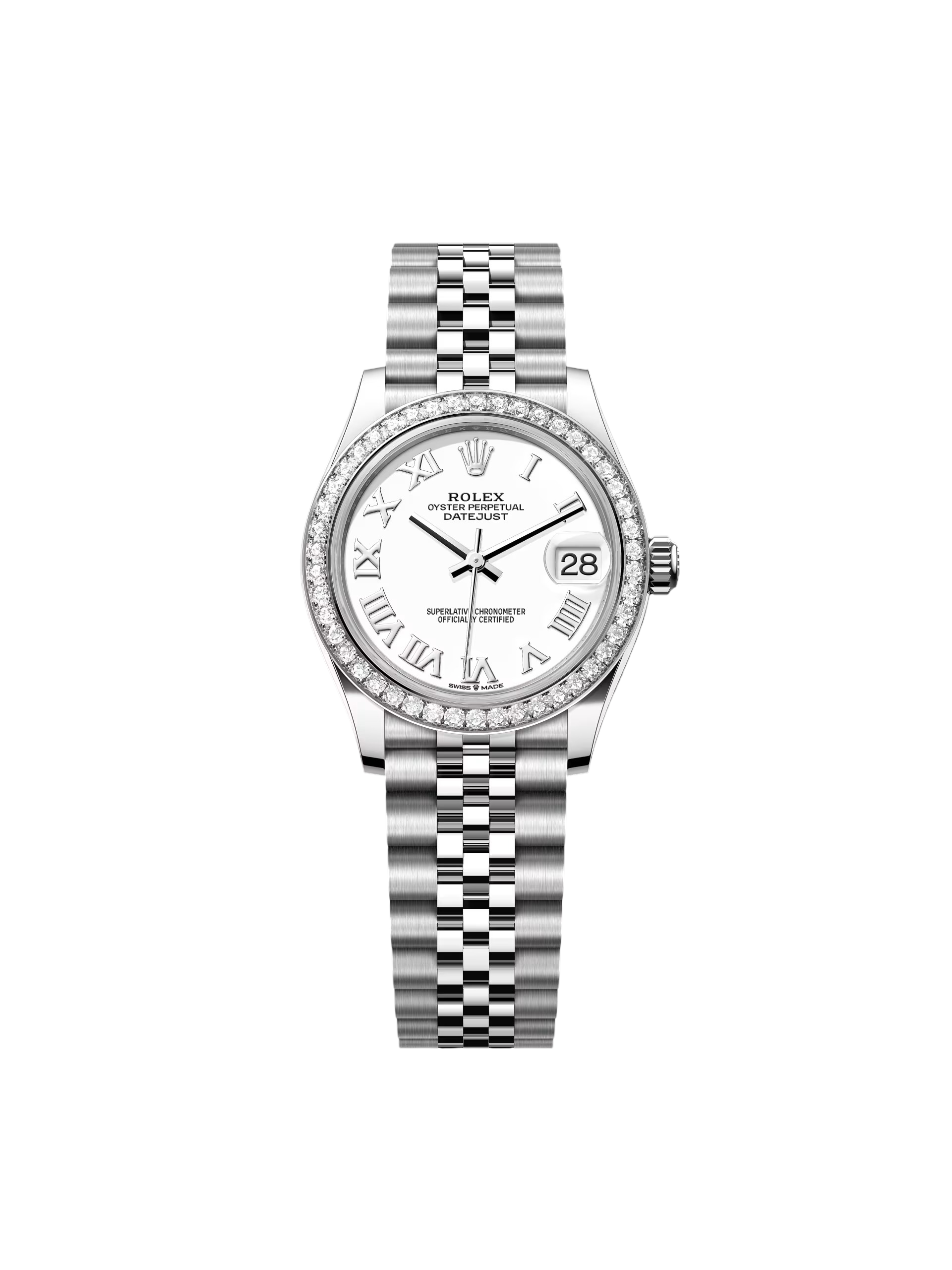 RLX Datejust m278384RBR-0013/0014 White 31mm Dial Oyster Watch