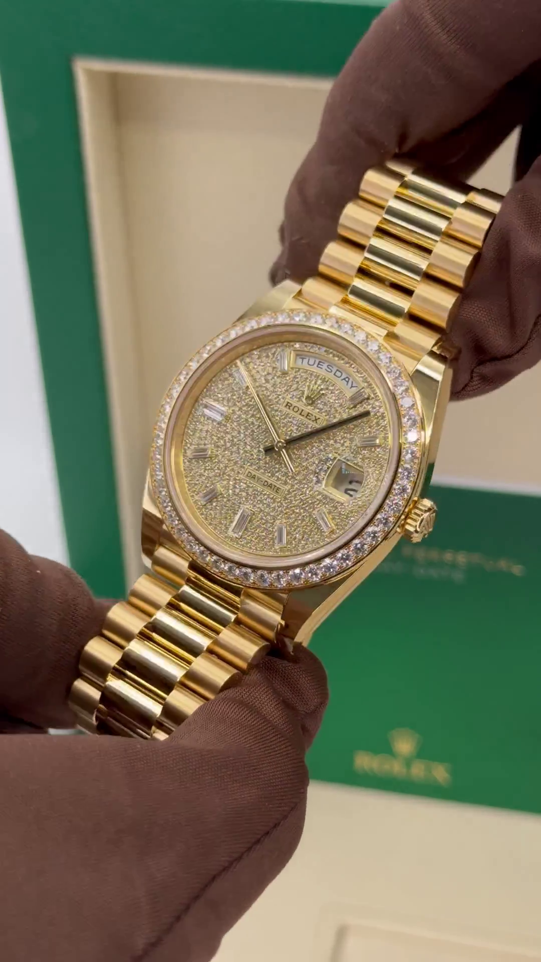 RLX Day-Date 40mm Diamond Dial Watch 228348RBR-0037