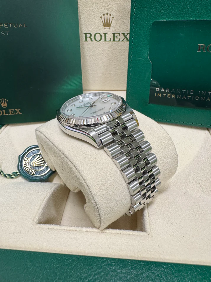 RLX  Datejust 36mm 126234 Mother of Pearl Diamond Dial Oyster Stainless Steel
