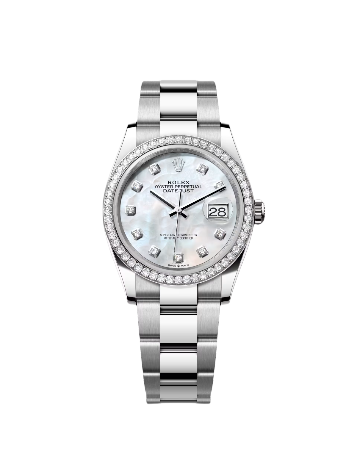 RLX  Datejust 36mm 126284 Mother-of-Pearl Dial Oyster Bracelet