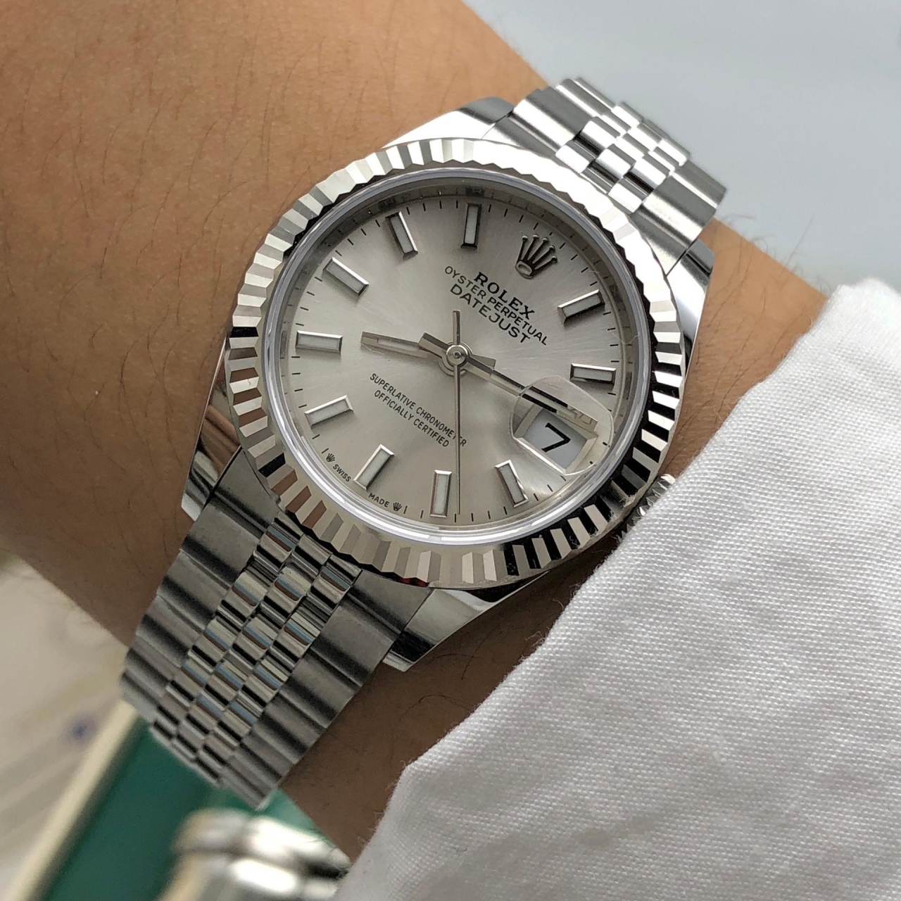 RLX Lady-Datejust 28mm 279174 Silver Dial Oyster Bracelet