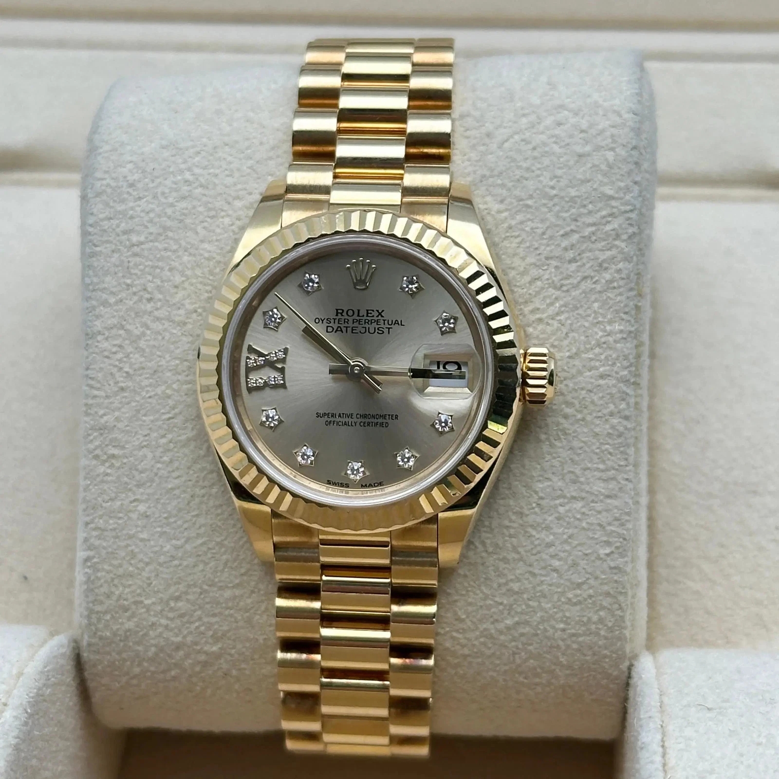 RLX Lady-Datejust 28mm 279178  Champagne Diamond Dial