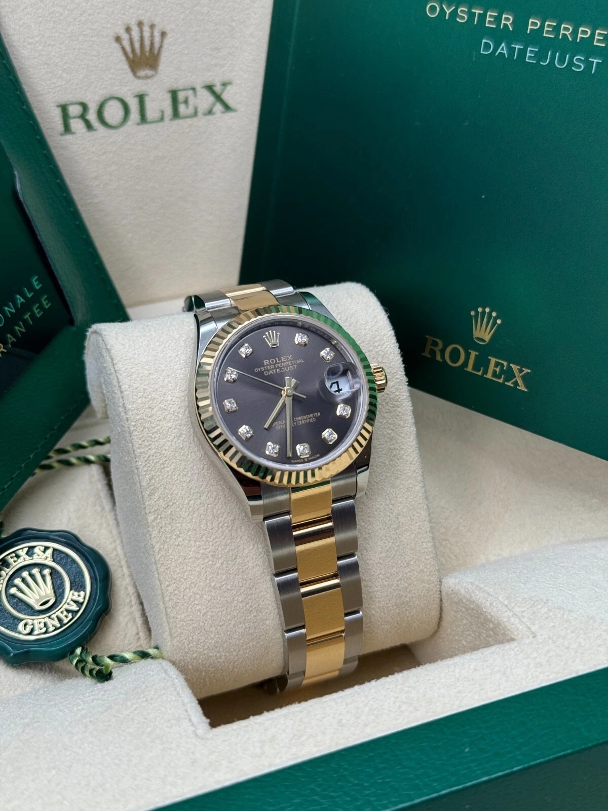 RLX Datejust m278273-0021/0022 31mm Dark Grey Dial Stainless Steel and Yellow Gold Oyster Watch