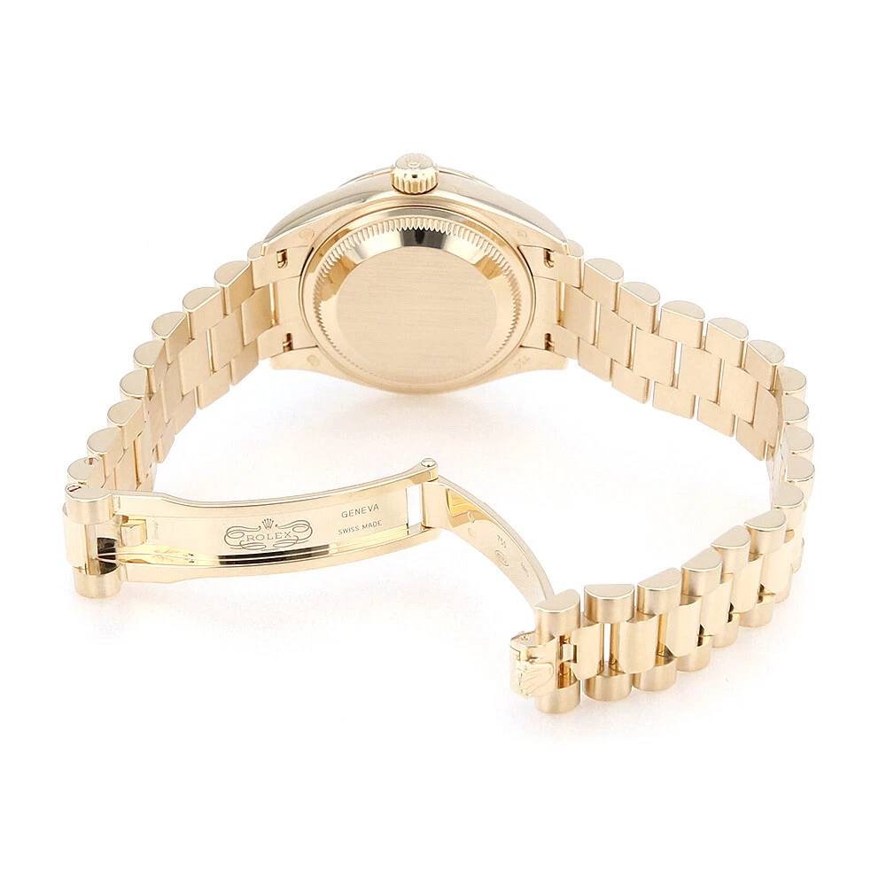 RLX Lady-Datejust 28mm 279138RBR Champagne Diamond Dial and Diamond Bezel Yellow Gold Bracelet