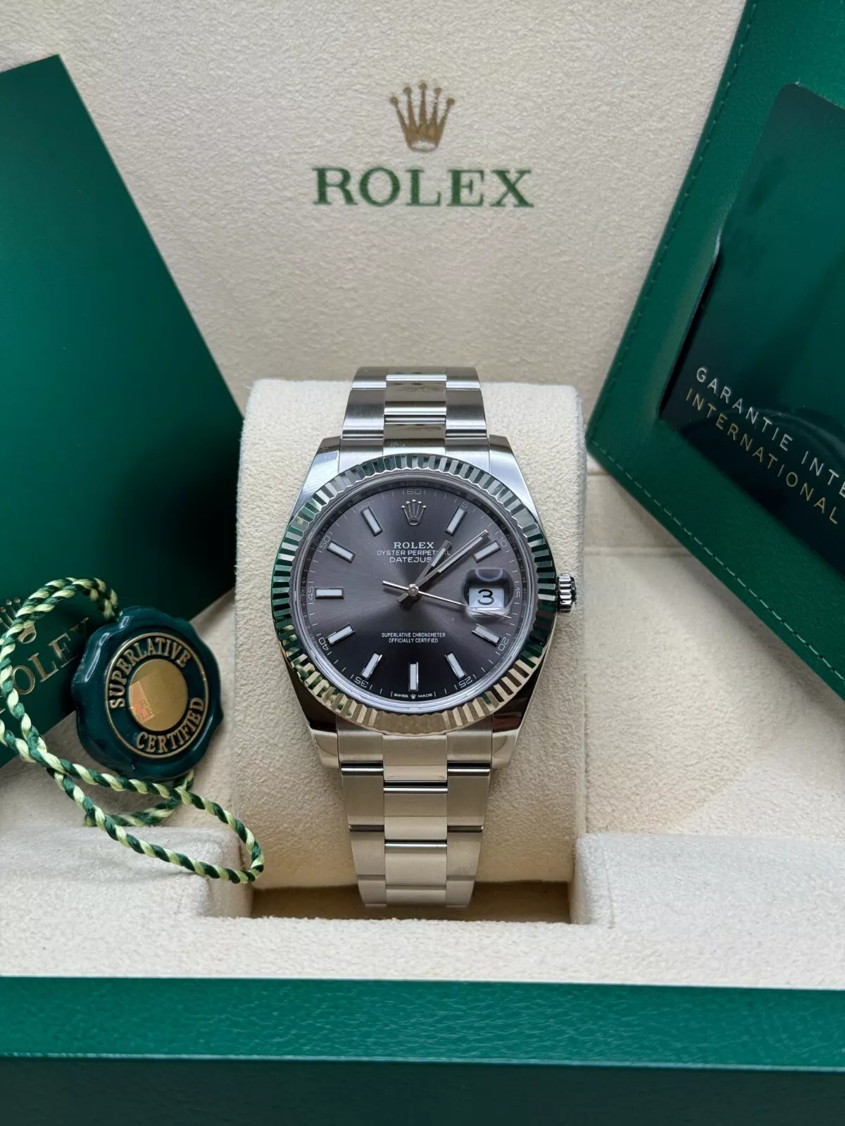 RLX  Datejust 41mm 126334 Dark Rhodium Index Jubilee Stainless Steel