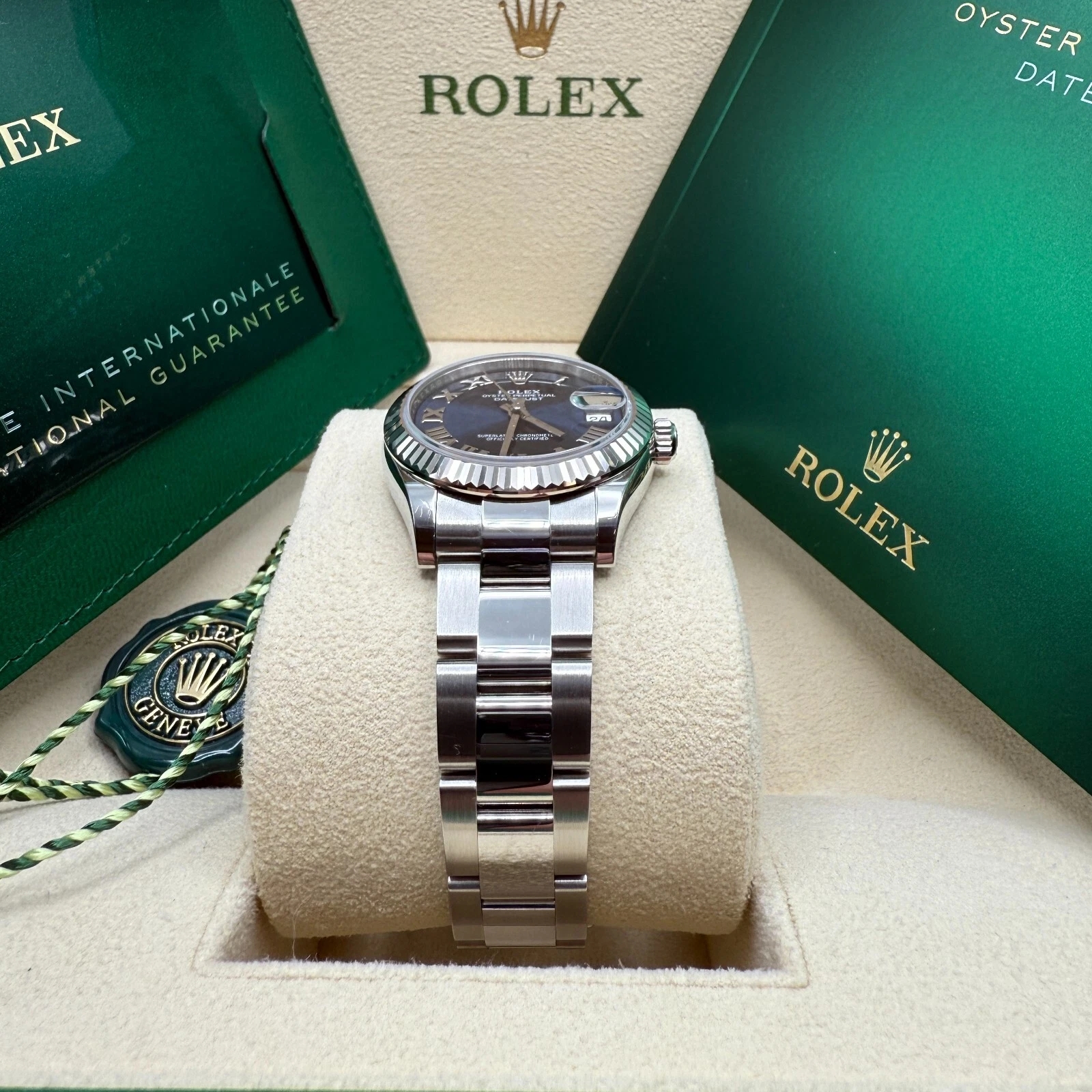 RLX Datejust m278274-0033/0034 Bright Blue Dial 31mm Fluted Bezel Oyster Bracelet