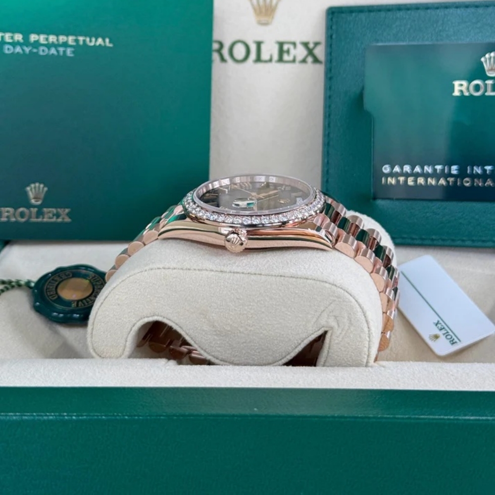 RLX  Day-Date 40mm Slate Ombré Dial and Diamond Bezel 228345rbr-0025