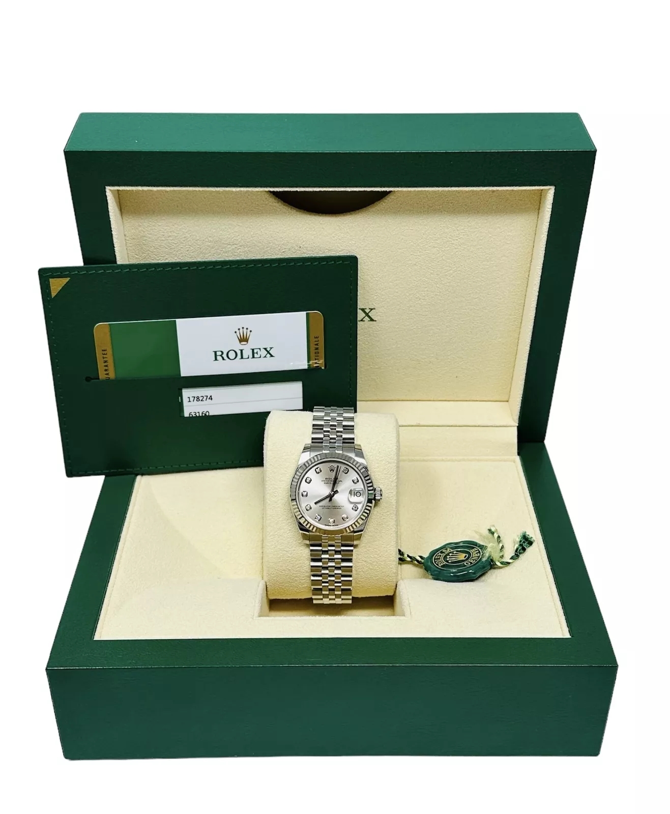 RLX Datejust m278274-0029/0030 Silver 31mm Dial Oyster Watch