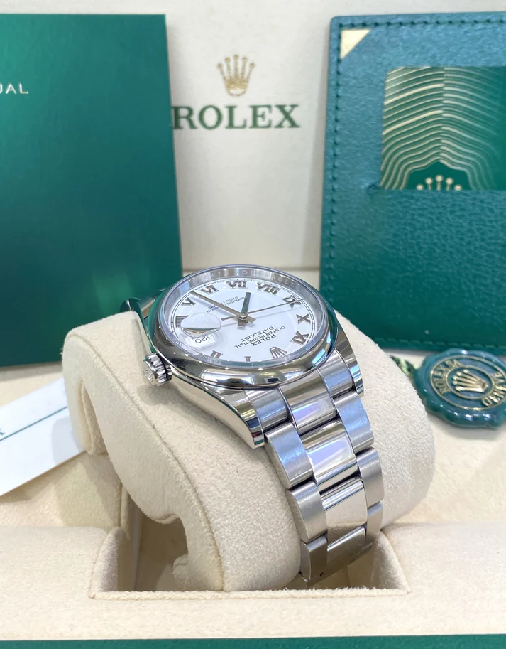 RLX  Datejust 36mm 126200 Stainless Steel White Roman Dial Oyster