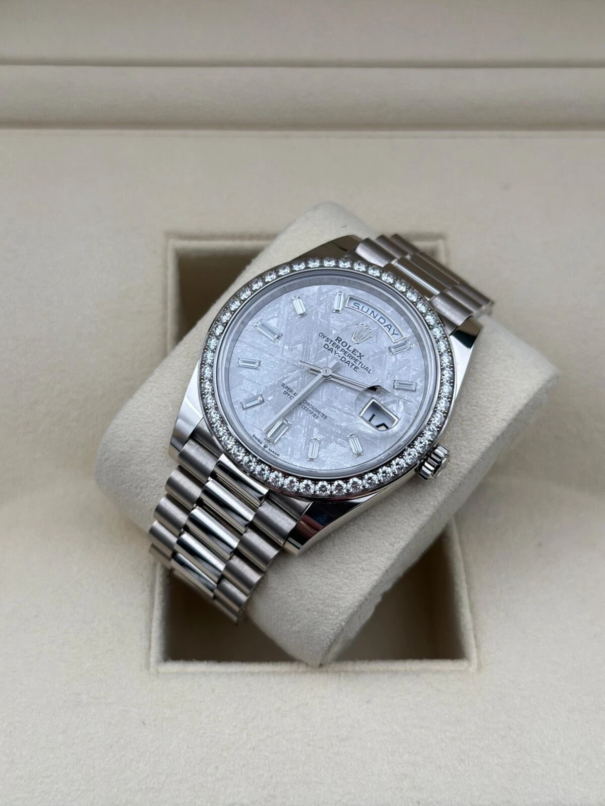 RLX  Day-Date 40mm 228349RBR-0040 Meteorite Dial President Bracelet