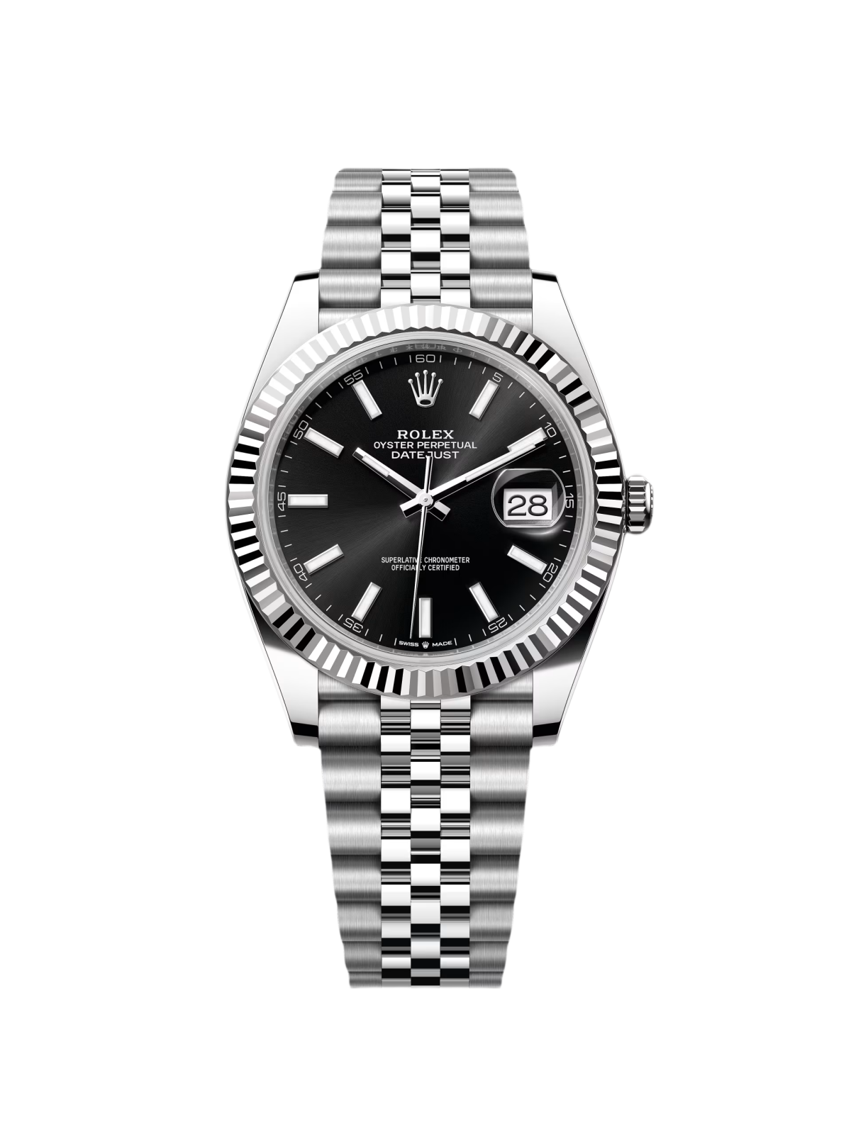 RLX  Datejust Black Index Jubilee 41mm Stainless Steel - 126334