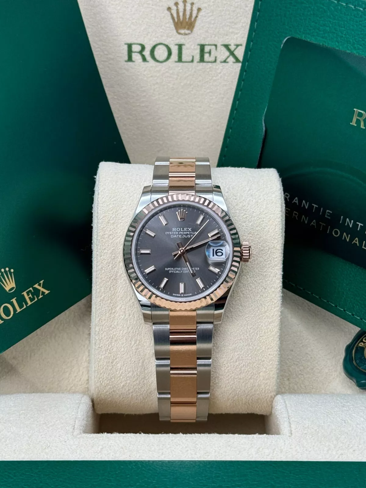 RLX Datejust m278271-0017/0018 Slate 31mm Dial Oyster Bracelet Watch