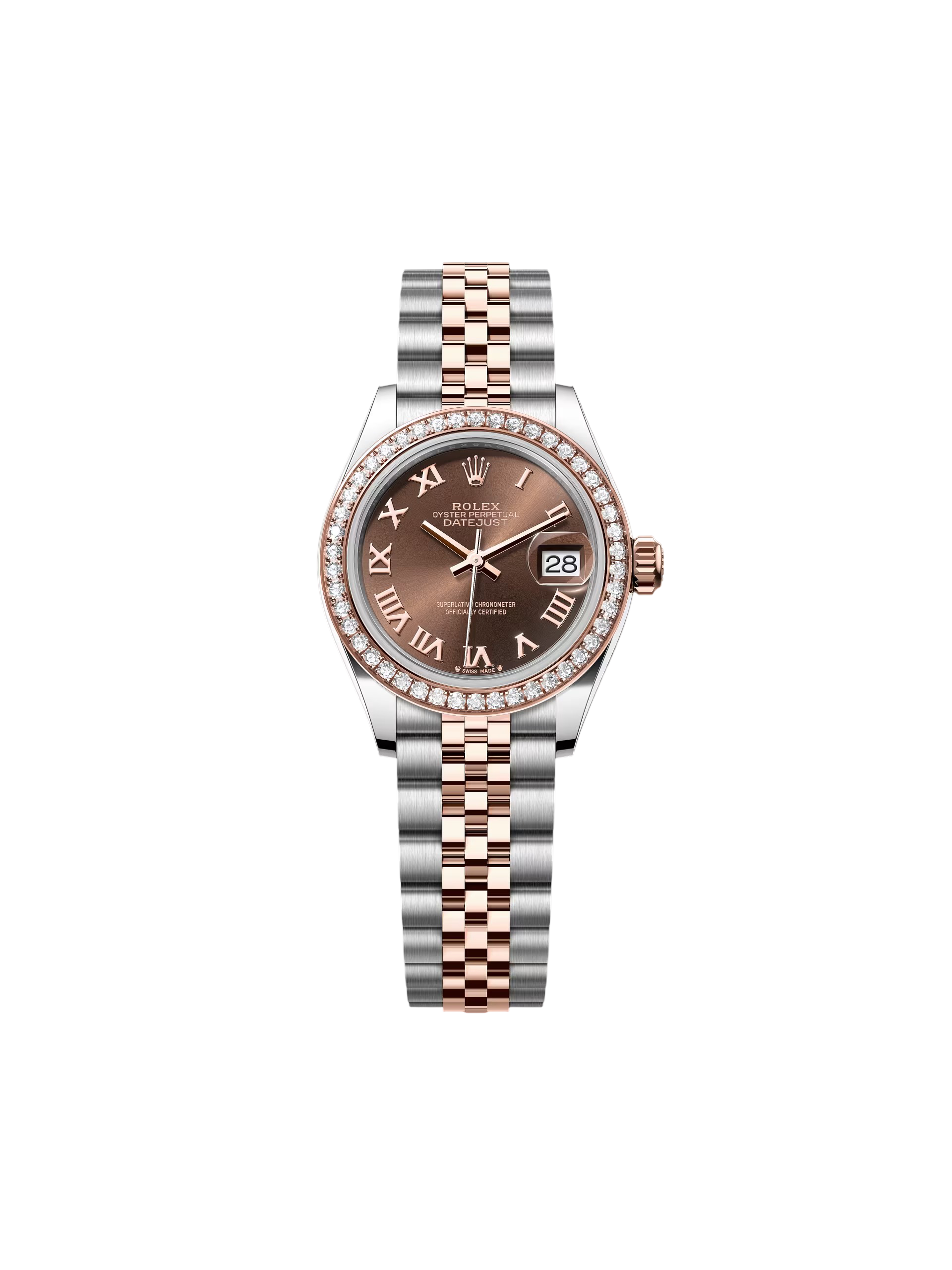 RLX Lady-Datejust 28mm 279381RBR Chocolate Roman Dial Oyster Bracelet