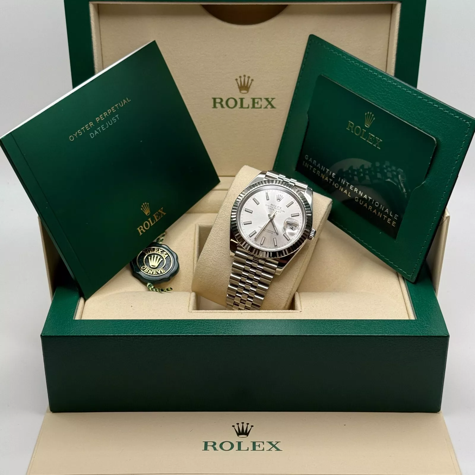 RLX  Datejust 41mm 126334 Silver Index Jubilee Stainless Steel Mens Watch