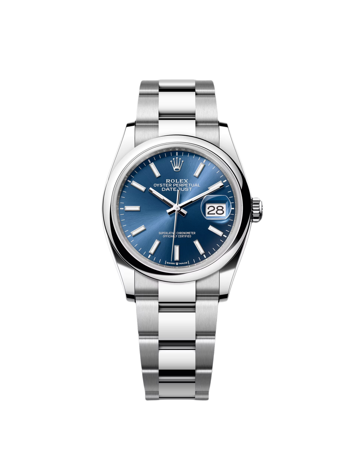 RLX  Datejust 36mm 126200 Stainless Steel Blue Dial Oyster Watch
