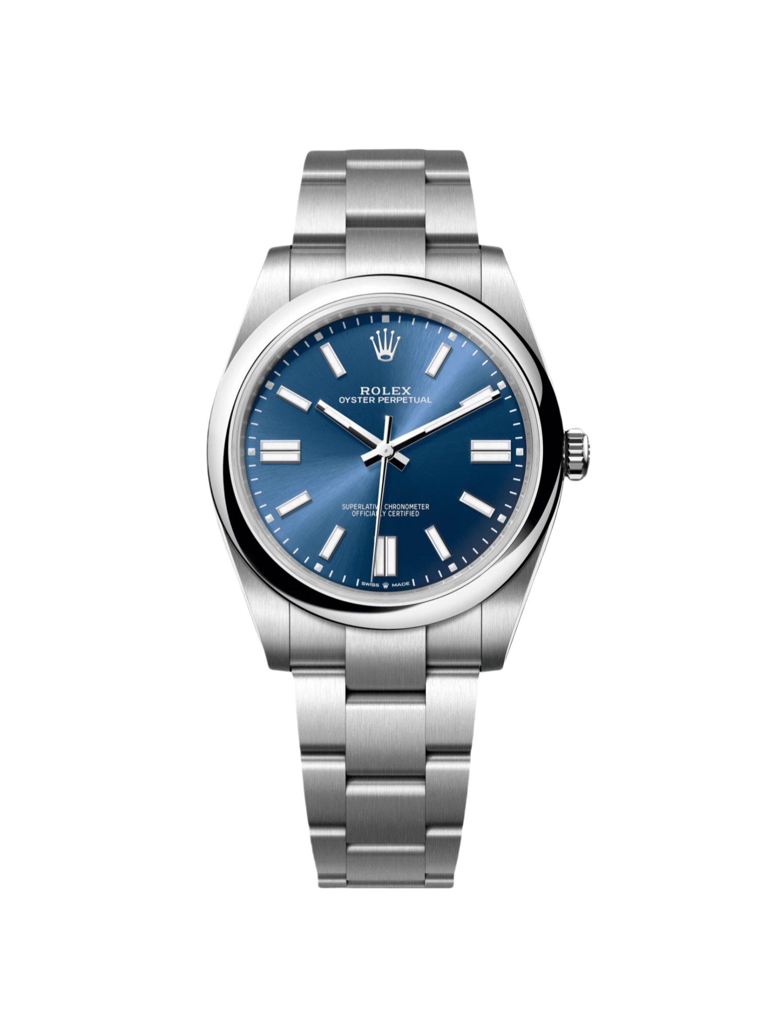 RLX Oyster Perpetual 41mm 124300-0003 Oyster Perpetual Stainless Steel Blue Index Dial Watch