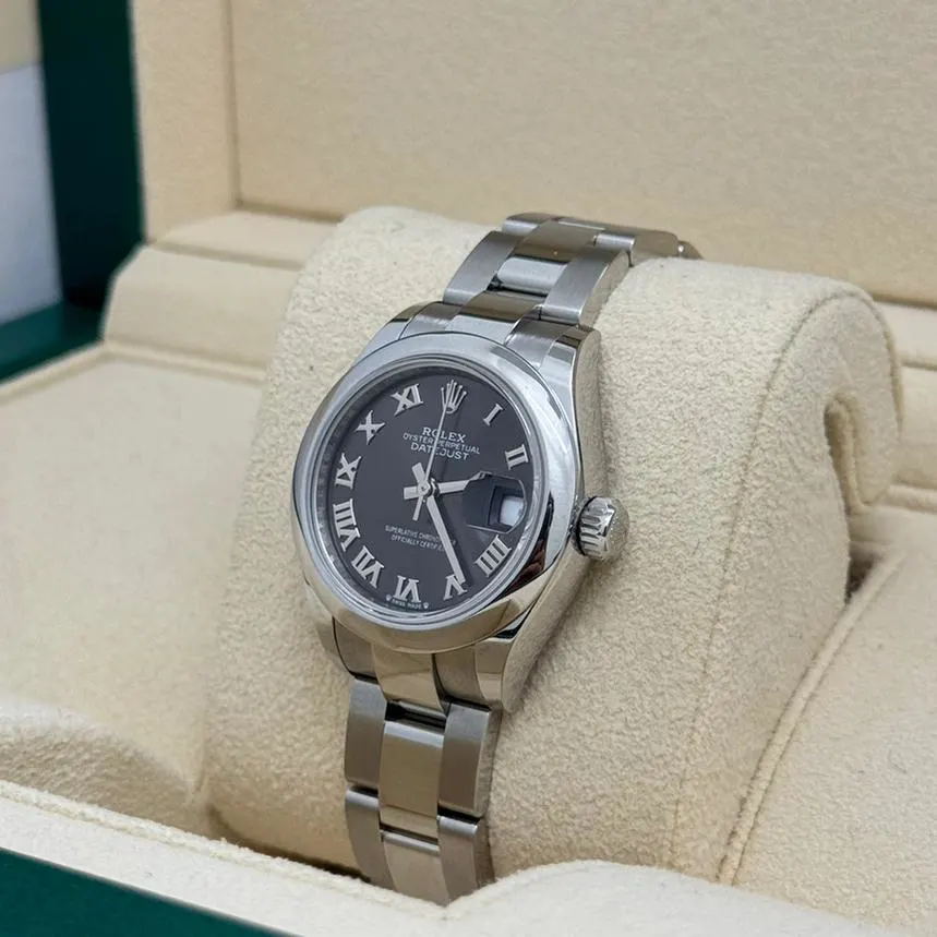 RLX Lady-Datejust 28mm  m279160 Oyster Perpetual Dark Grey Dial Oyster Bracelet