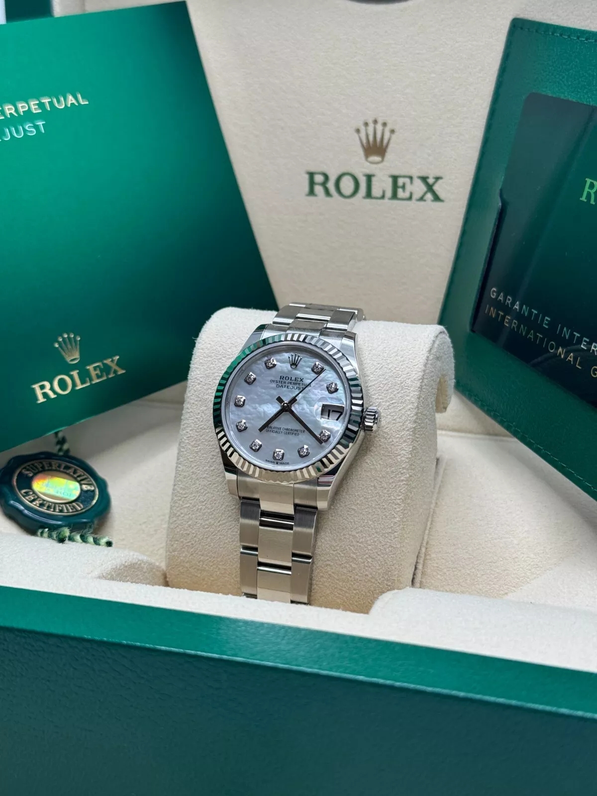 RLX Datejust m278274-0005/0006 31mm Mother-of-Pearl 31mm Dial Oyster Watch