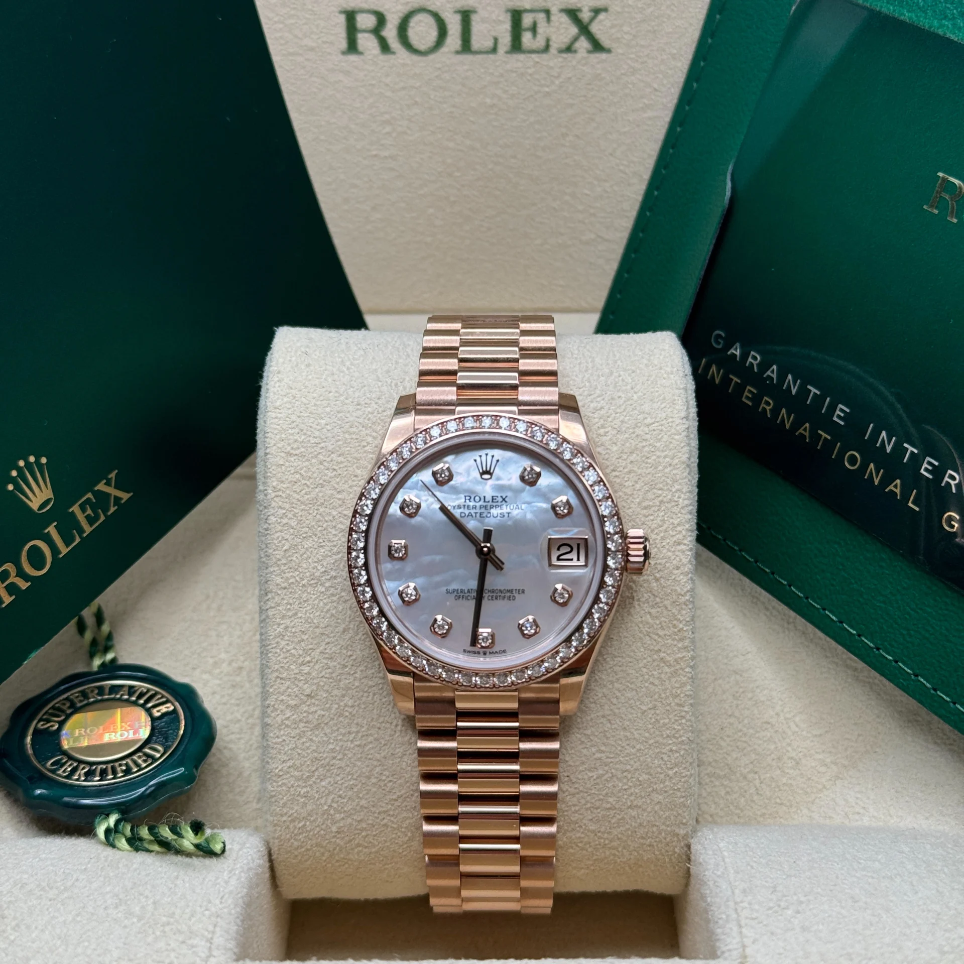 RLX Datejust m278285RBR-0005 Mother-of-Pearl 31mm Dial