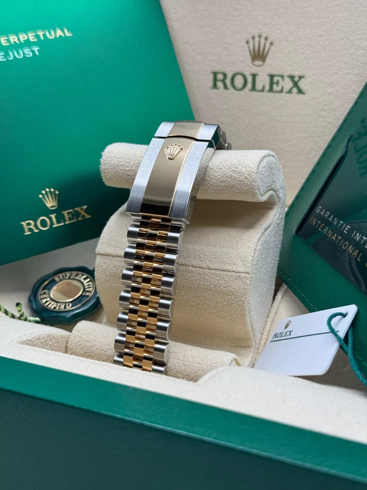 RLX  Datejust 36mm 126233 Olive-green Roman Diamond Dial Two-Tone Jubilee Bracelet