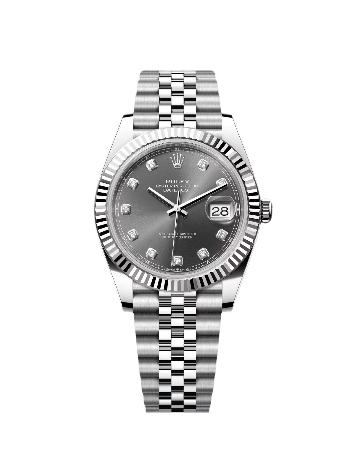 RLX  Datejust 41mm 126334 Slate Diamond Jubilee Stainless Steel