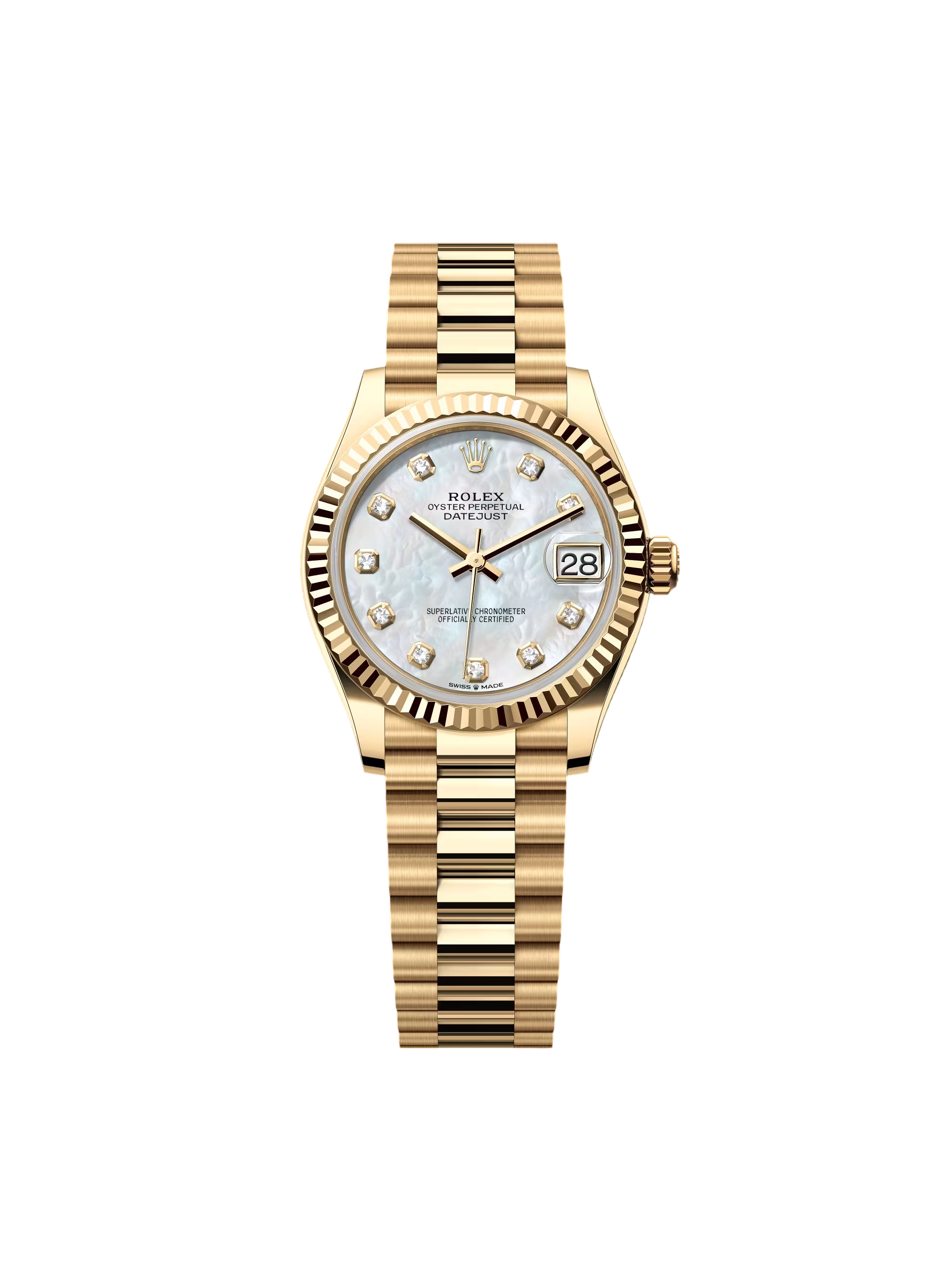 RLX Datejust m278278-0010 Mother-of-Pearl 31mm Dial President Bracelet Watch