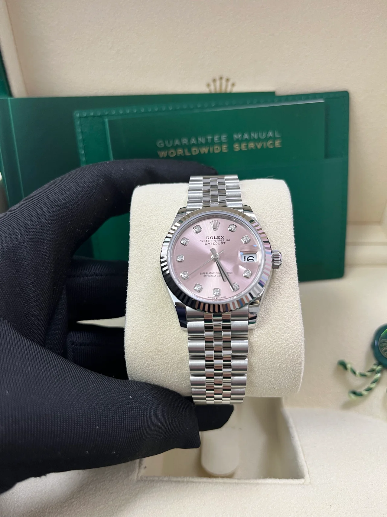 RLX Lady-Datejust 28mm 279174 Pink Diamond Dial Oyster Bracelet