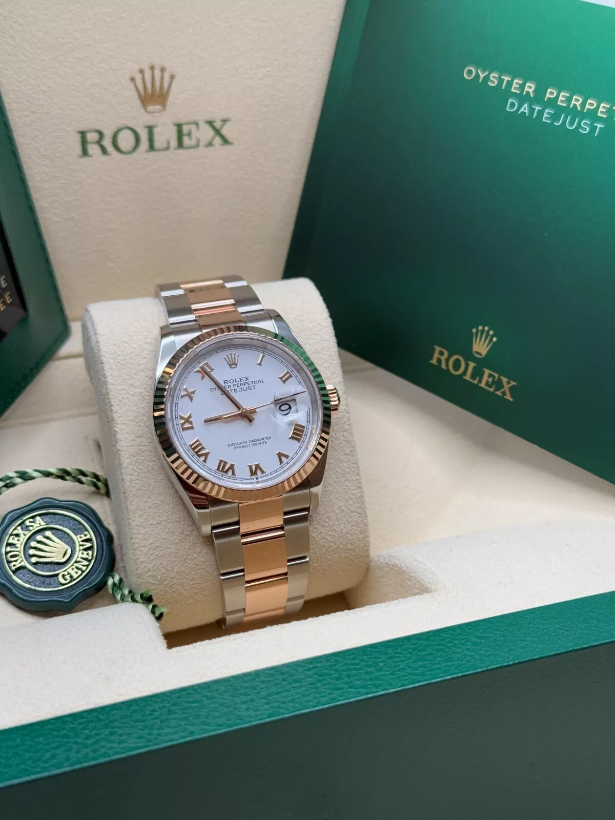 RLX  Datejust 36mm 126231 White Dial Oyster Bracelet