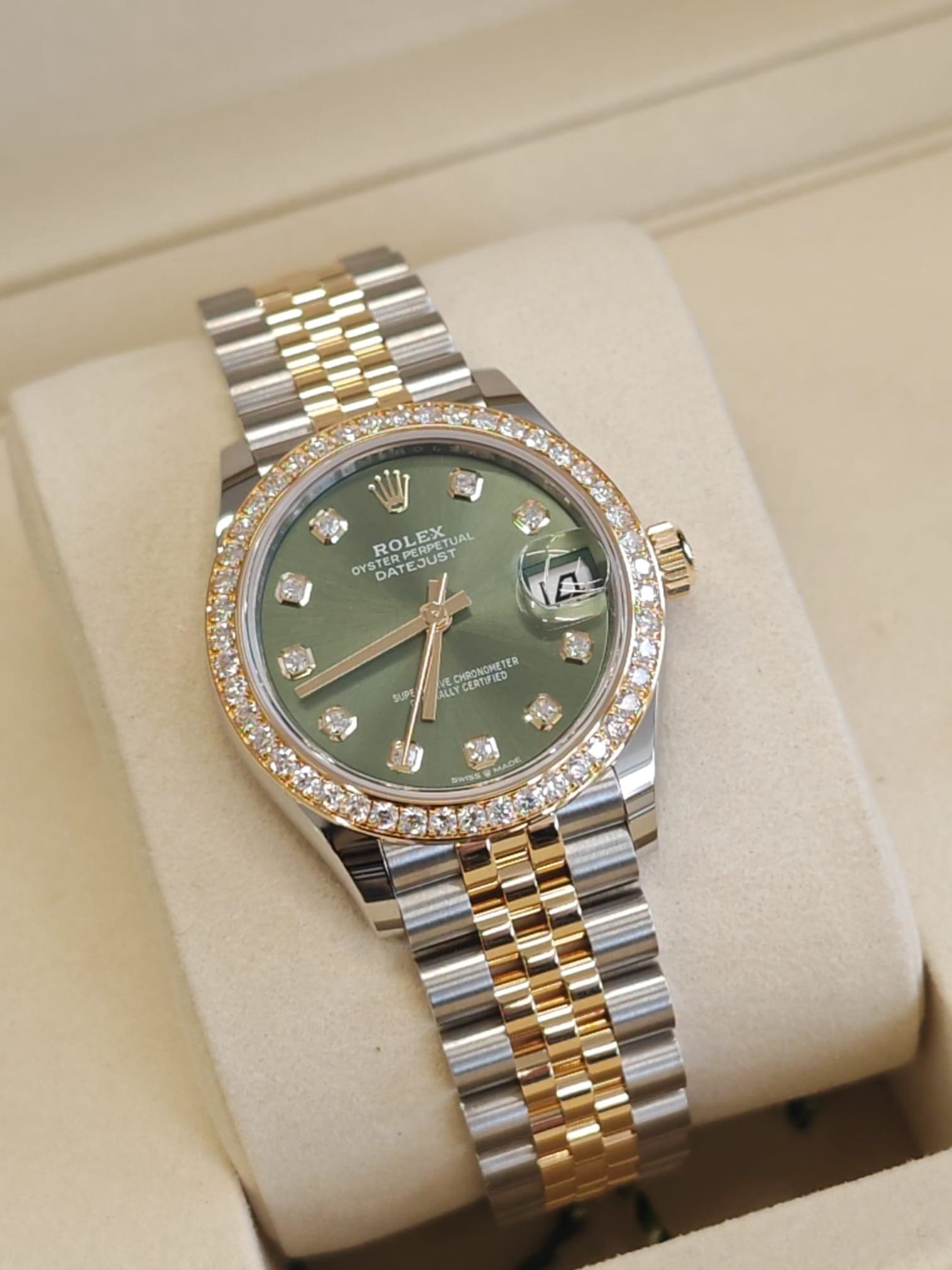 RLX Datejust m278383RBR-0029/0030 31mm Olive Green Dial Oyster Bracelet