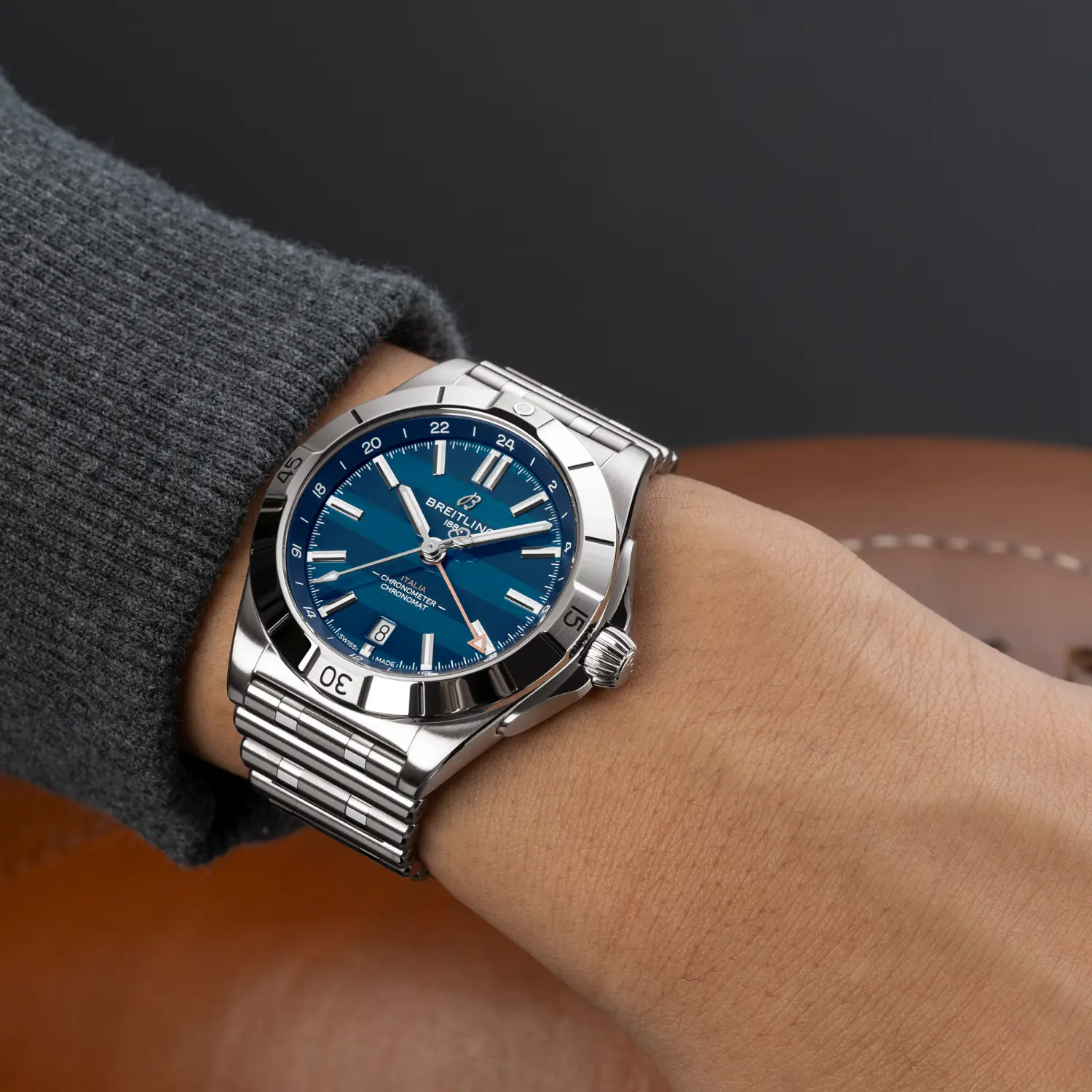 Breitling Chronomat Automatic GMT 40 Six Nations Italy A323981C1C1A1