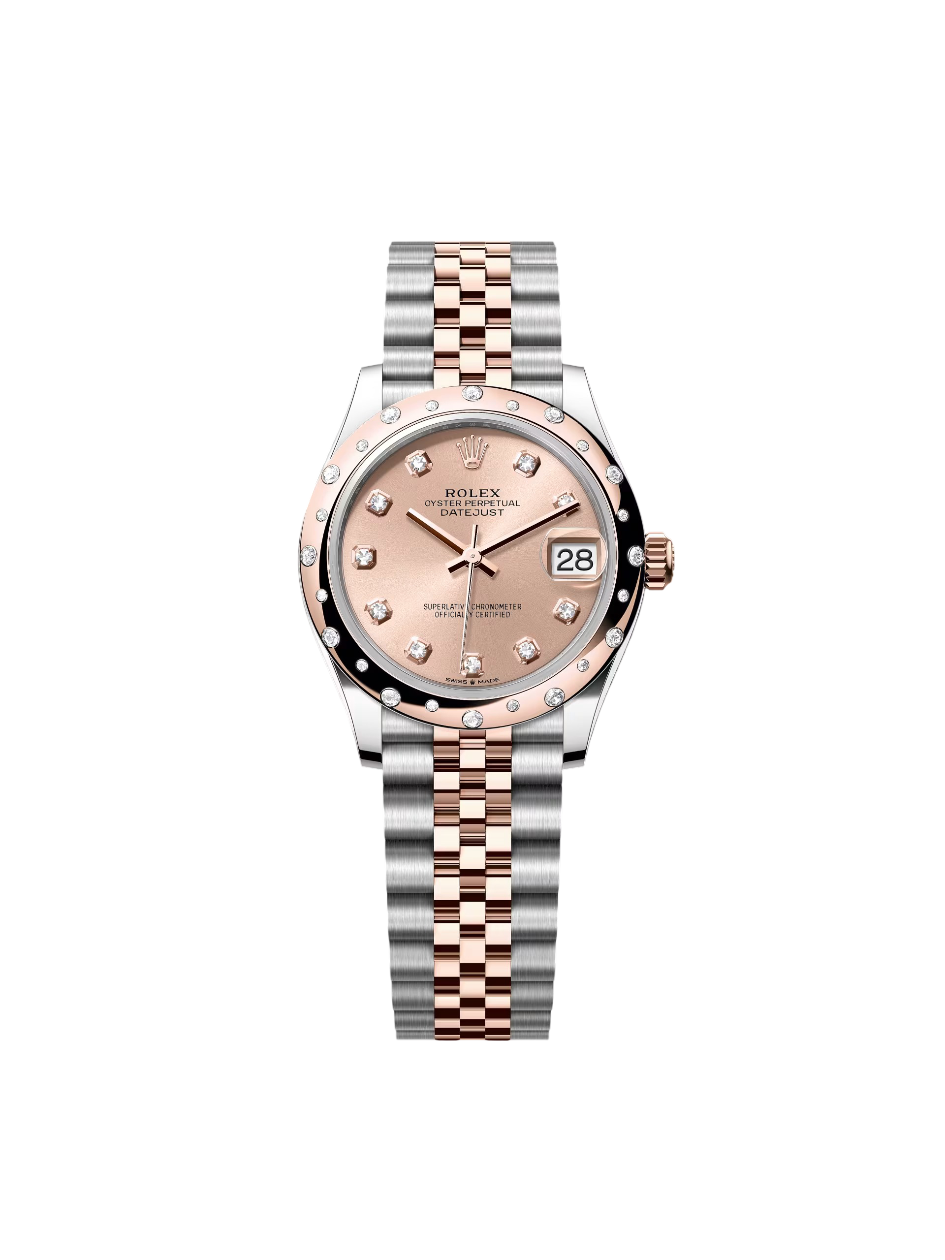 RLX Datejust m278341-0023/0024 Rosé Dial 31mm Oyster Bracelet